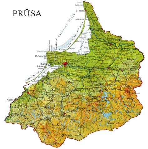 Prūsų sukilimo žemėlapis