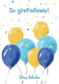 linksma gimtadienio atviruko iliustracija