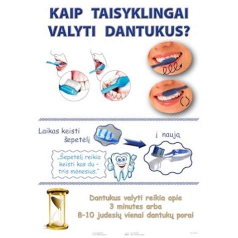 Vaikai mokosi taisyklingai valyti dantis