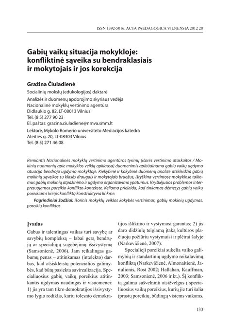 Gabių vaikų atpažinimo kriterijai ir metodai