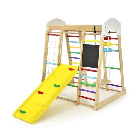 Vaikiška žaidimų aikštelė su čiuožykla ir sūpynėmis