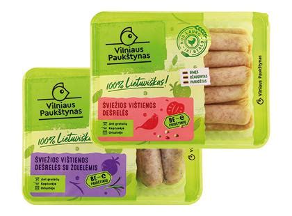 Naminės vištienos dešrelės vaikams