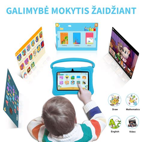 edukacinių programėlių naudojimo pavyzdys planšetėje